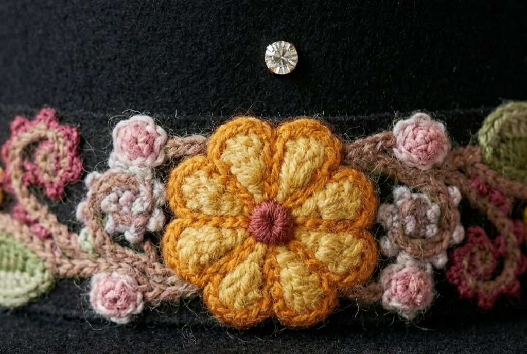 Traditional Andean Hat with Alpaca Band